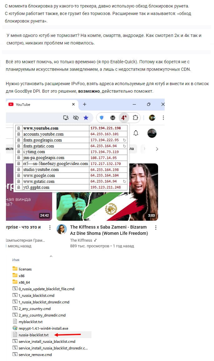 полная блокировка youtube 2024